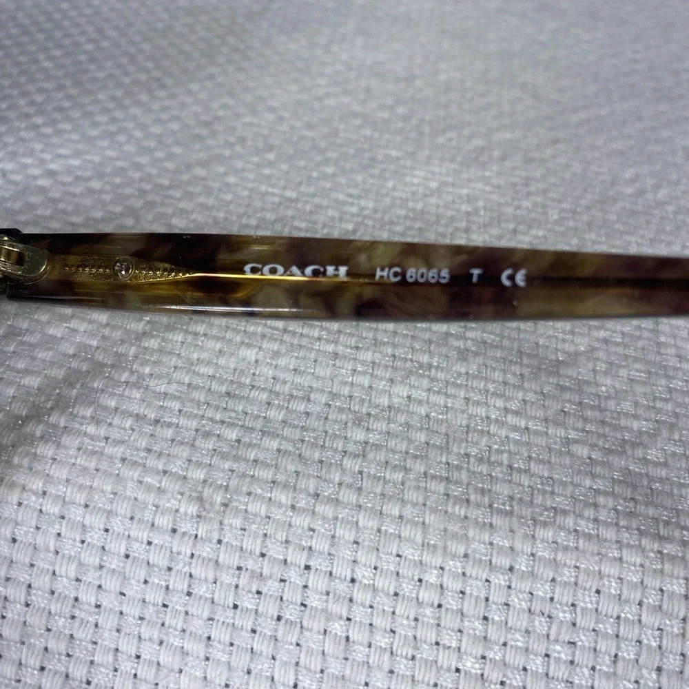 Coach Eyeglasses Frames HC6065 5287 Confetti Light Brown Gold Full Rim 49-17-135